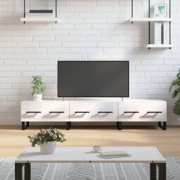 Berkfield Sturdy Tv Cabinet High Gloss White 150X36X30 Cm Engineered Wood - thumbnail 2