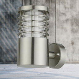 First Choice Lighting Set Of 2 Bloom Brushed Stainless Steel Outdoor Wall Lights - thumbnail 7