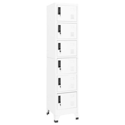 Vidaxl Locker Cabinet White 38X40X180 Cm Steel - image 1