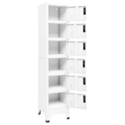 Vidaxl Locker Cabinet White 38X40X180 Cm Steel - thumbnail 3