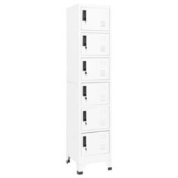 Vidaxl Locker Cabinet White 38X40X180 Cm Steel - thumbnail 1