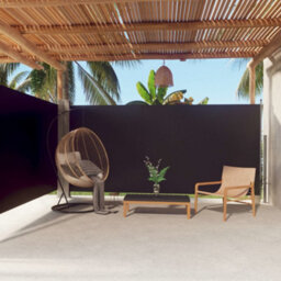 Berkfield Retractable Side Awning Black 180X600 Cm
