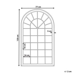 Beliani Wall Mirror Trevol 77 Cm 130 Cm Metal Black - thumbnail 3