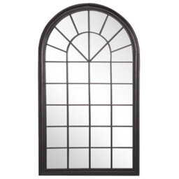 Beliani Wall Mirror Trevol 77 Cm 130 Cm Metal Black - thumbnail 1