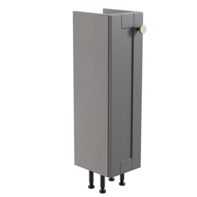 Ashford Matt Grey Freestanding Single Bathroom Cabinet (H) 820mm (W) 200mm (D) 24.5Cm - image 1