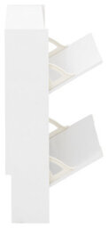 Gfw Narrow High Gloss 2 Tier Shoe Cabinet White - thumbnail 6