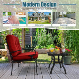 Costway 2Pcs Outdoor Conversation Set Loveseat Patio Beach W/ Coffee Table& Soft Cushion - thumbnail 3