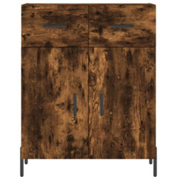 Berkfield Sideboard Smoked Oak 69.5X34X90 Cm Engineered Wood - thumbnail 6