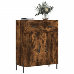 Berkfield Sideboard Smoked Oak 69.5X34X90 Cm Engineered Wood - thumbnail 3
