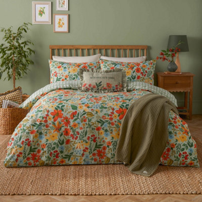 Furn. Meadowhaze Printed Duvet Sets, King, Green - image 1