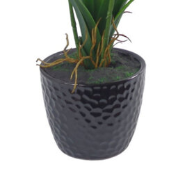 Leaf 50Cm Large Dark Pink Artificial Orchid In Ceramic Planter - thumbnail 5