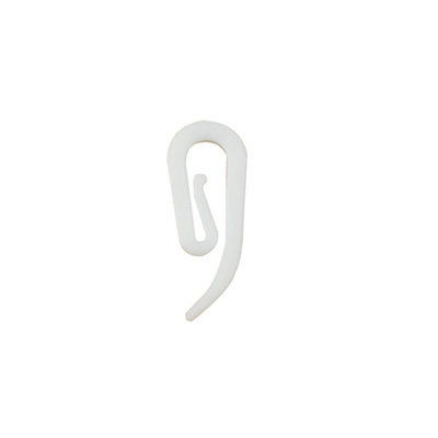 Nisis Plastic White Curtain Hook, (L)27mm, Pack Of 20 - image 1
