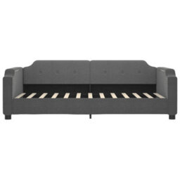 Berkfield Day Bed Dark Grey 90X190 Cm Fabric - thumbnail 3