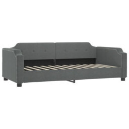 Berkfield Day Bed Dark Grey 90X190 Cm Fabric - thumbnail 2
