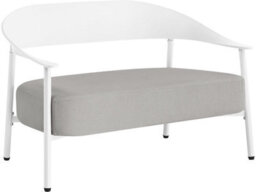 "Habitat and Garden Céora"" Plastic And Metal Garden Sofa - 2 Seater - White" - thumbnail 4