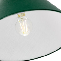 Happy Homewares 10 Inch Forest Green Cotton Coolie Lampshade For Table Lamp Or Pendant - thumbnail 3