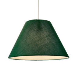 Happy Homewares 10 Inch Forest Green Cotton Coolie Lampshade For Table Lamp Or Pendant - thumbnail 2