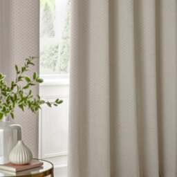 Paoletti Neptune Fully Lined Velvet Eyelet Curtain Pair, Ivory, (W) 229 X (D) 229Cm - thumbnail 5
