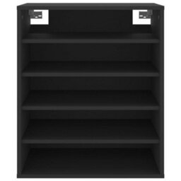 Berkfield Shoe Cabinet Black 60X35X70 Cm Engineered Wood - thumbnail 5