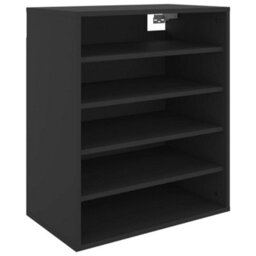Berkfield Shoe Cabinet Black 60X35X70 Cm Engineered Wood - thumbnail 4