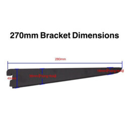 Afit Black Twin Slot Bracket - 270mm - Black - Pack Of 10 - thumbnail 2