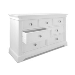 Statement Furniture Gainsborough White 3 Over 4 Chest Of Drawers With Crystal Handles - thumbnail 3