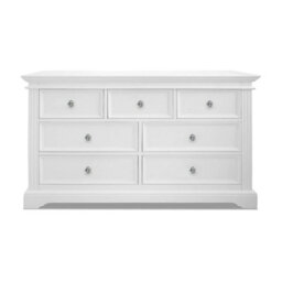 Statement Furniture Gainsborough White 3 Over 4 Chest Of Drawers With Crystal Handles - thumbnail 1