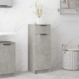 Berkfield Classic Bathroom Cabinet Concrete Grey 32X34X90 Cm Engineered Wood - thumbnail 2