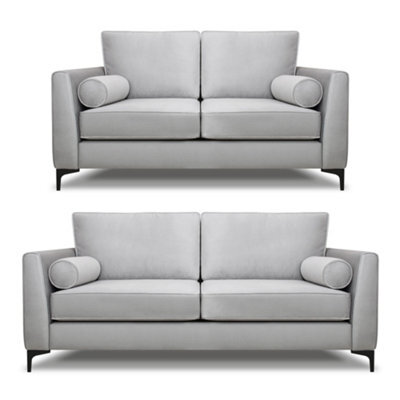 Modern Home Zara 3+2 Seater Sofa Set Silver - image 1