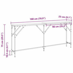 Walplus Console Table Old Wood 180 X 23 X 75 Cm - thumbnail 9