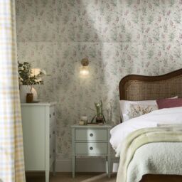 Laura Ashley White, Pink & Duck Egg Mosedale Posy Smooth Wallpaper - thumbnail 4