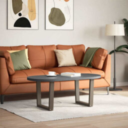 Berkfield Modern Coffee Table Legs V-Shape 2 Pcs Natural Steel 50X(42-43.3) Cm Steel