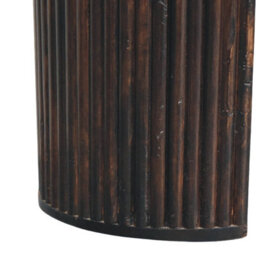 Artisan Furniture Solid Wood Velvet Mocha Fluted Bench, Dark Brown - thumbnail 9