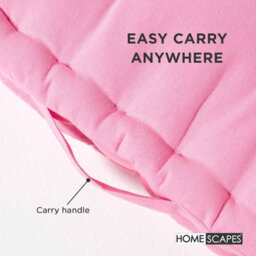 Homescapes Cotton Pink Floor Cushion, 40 X 40 Cm - thumbnail 5