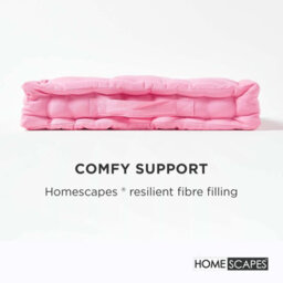 Homescapes Cotton Pink Floor Cushion, 40 X 40 Cm - thumbnail 4
