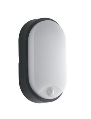 Luminosa Lighting Luminosa Sensitive Led Outdoor Flush With Sensor Anthracite, Ip54 1000Lm 4000K 21.2X11.9X6Cm
