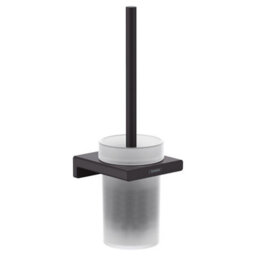 Hansgrohe Addstoris Wall Mounted Toilet Brush Holder Matt Black - 41752670 - thumbnail 2