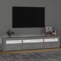 Walplus Tv Cabinet With Led Lights Concrete Grey 195X35X40 Cm - thumbnail 3