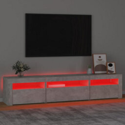 Walplus Tv Cabinet With Led Lights Concrete Grey 195X35X40 Cm - thumbnail 5