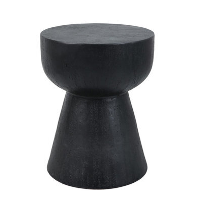 Nordlys Side Table In Black Magnesite Indoor Outdoor Modern Design Style Living Room - image 1