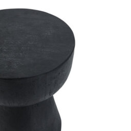 Nordlys Side Table In Black Magnesite Indoor Outdoor Modern Design Style Living Room - thumbnail 8