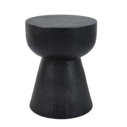 Nordlys Side Table In Black Magnesite Indoor Outdoor Modern Design Style Living Room - thumbnail 1