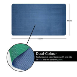 Nicoman Reversible Dual-Colour Blue/green Pvc Anti Slip Shower Mat Bath Mat - Rectangular 75X44 Cm - thumbnail 2