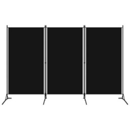 Vidaxl 3-Panel Room Divider Black 260X180 Cm Room Dividers