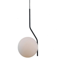 Luminosa Lighting Luminosa Modern Hanging Pendant Satin Black 1 Light With White Shade, E27