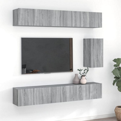 Berkfield 7 Piece Tv Cabinet Set Grey Sonoma Engineered Wood - image 1