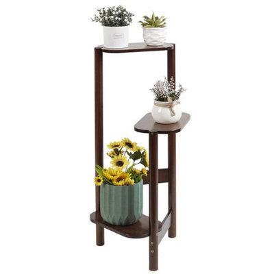 Bamboo Plant Stand Flower Succulent Pot Holder House Planter Indoor Display Rack - image 1
