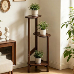 Bamboo Plant Stand Flower Succulent Pot Holder House Planter Indoor Display Rack - thumbnail 3