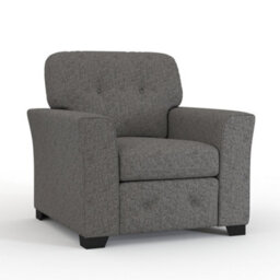 Furnishings For Less UK Hartley Grey Armchair Sofa Full Back Tufted Cushions - thumbnail 1