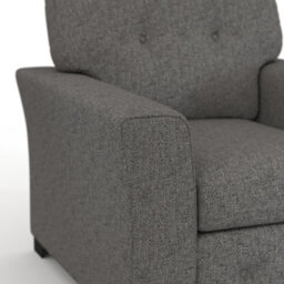 Furnishings For Less UK Hartley Grey Armchair Sofa Full Back Tufted Cushions - thumbnail 6